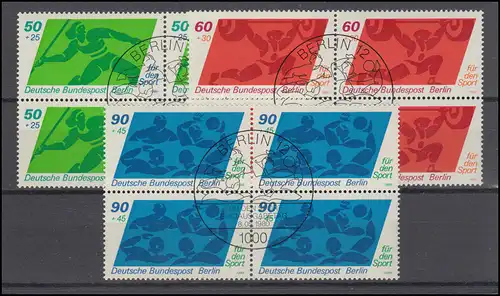 621-623 Aide sportive 1980: jeu de quatre blocs ESSt BERLIN 8.5.80