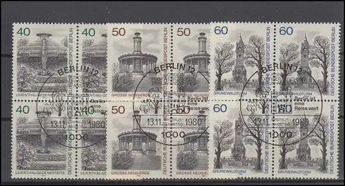 634-638 Berlin-Ansichten 1980: Viererblock-Satz zentrische ESSt BERLIN