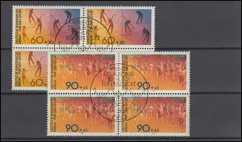 645-646 Sporthilfe 1981: Viererblock-Satz zentrische ESSt BERLIN 10.4.81