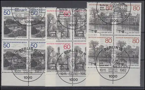 685-687 Berlin-Ansichten 1982: Viererblock-Satz zentrische ESSt BERLIN