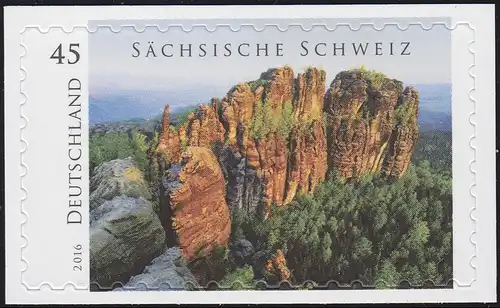 3251 Sächsische Schweiz, selbstklebend NEUTRALE Folie, 10 Einzelmarken, alle **