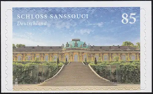 3231 Schloss Sanssouci, selbstklebend NEUTRALE Folie, 10 Einzelmarken, alle **