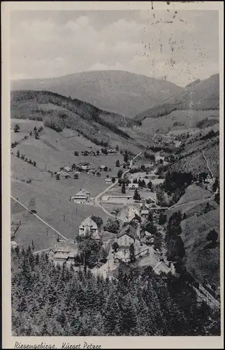 BS Bureau des vêtements de terrain de l'armée de L'air de Wroclaw, AK Kurort Petzer Panorama, 21.4.44