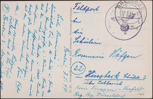 BS Feldbekleidungsamt der Luftwaffe Breslau, AK Kleiner Teich, BRESLAU 2- 7.5.44