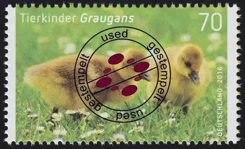 3218 Enfants d'animaux: Gris, Adhésif, O