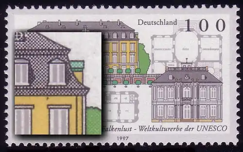 1913 Brühl mit PLF oben rechts Strich über Fenster, Feld 9, **