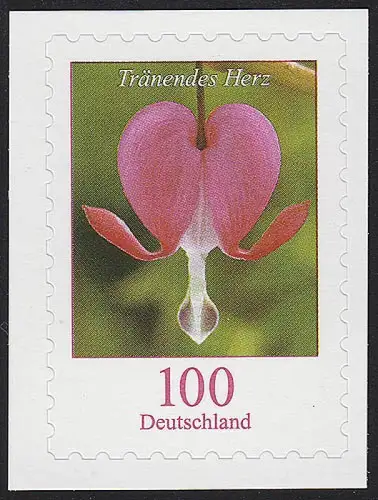 3034 Tränendes Herz, selbstklebend NEUTRALE Folie, 10 Einzelmarken, alle **