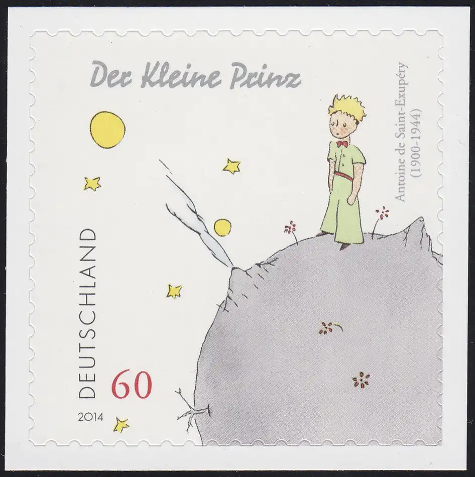 3104 Le Petit Prince, SANS BATEAU sur une nouvelle feuille: Assis 10 pièces, tous **