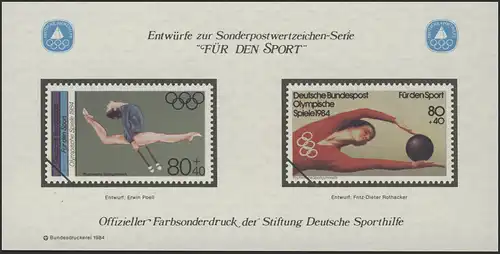Aide sportive Impression spéciale de la RFA 1984 Gymnastique sportive rythmique