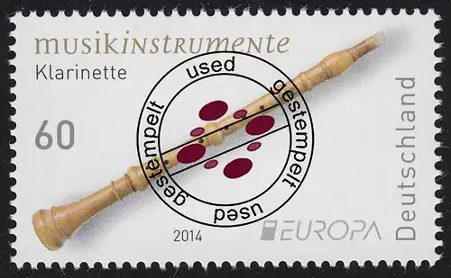 3078 EUROPA Musik: Klarinette O gestempelt