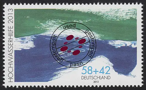 3022 Hochwasserhilfe 2013, O gestempelt