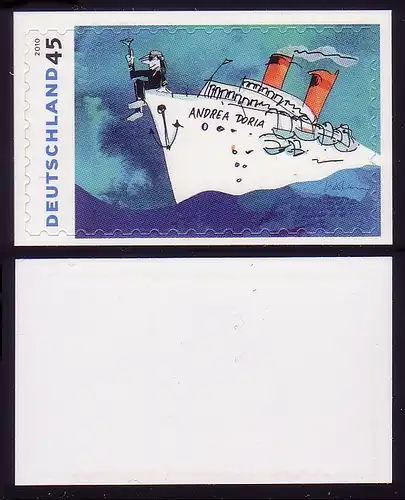 2807 Andrea Doria, selbstklebend NEUTRALE Folie, 10 Einzelmarken, alle **