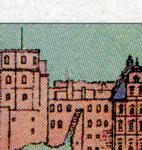 1868V Heidelberg avec PLF V cheminée rouge à droite de la tour gauche, champ 10, **