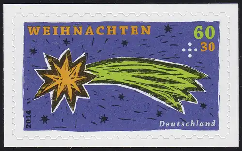 3112 Stern von Bethlehem, selbstklebend NEUTRALE Folie, 10 Einzelmarken, alle **