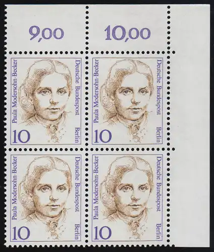 806 Frauen 10 Pf Eck-Vbl. or ** postfrisch