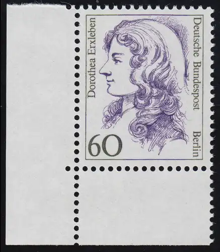 824 Femmes 60 Pf coin ul ** post-fraîchissement