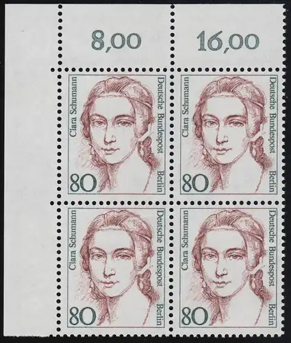 771 Frauen 80 Pf Eck-Vbl. ol ** postfrisch