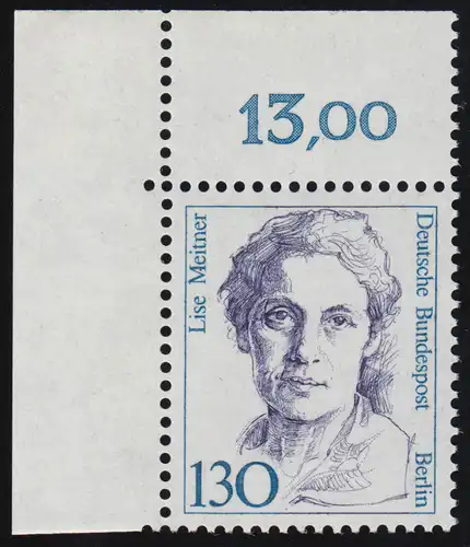 812 Frauen 130 Pf Ecke ol ** postfrisch