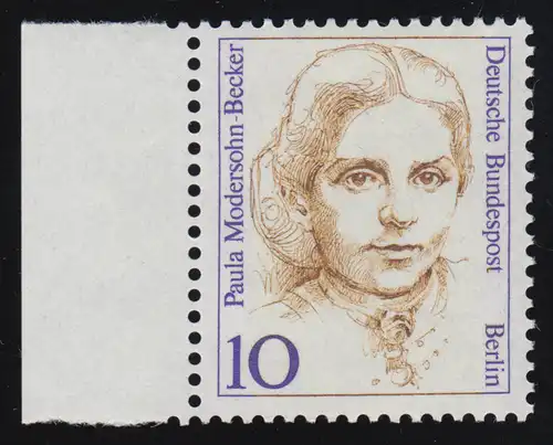 806 Frauen 10 Pf Seitenrand li. ** postfrisch