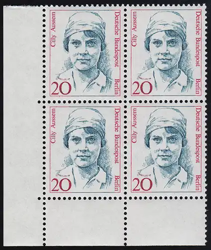 811 Femmes 20 Pf Eck Vbl. ul ** Postfraîchissement