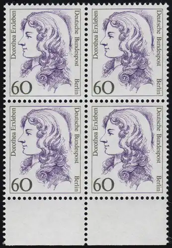 824 Frauen 60 Pf UR-Viererbl. ** postfrisch