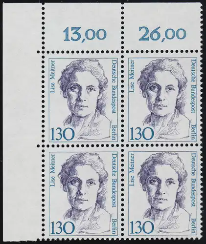 812 Frauen 130 Pf Eck-Vbl. ol ** postfrisch