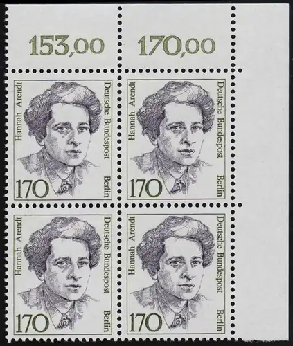 826 Frauen 170 Pf Eck-Vbl. or ** postfrisch