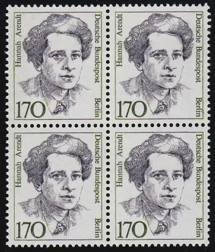 826 Frauen 170 Pf Viererblock ** postfrisch