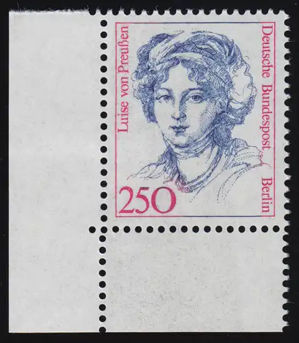 845 Frauen 250 Pf Ecke ul ** postfrisch