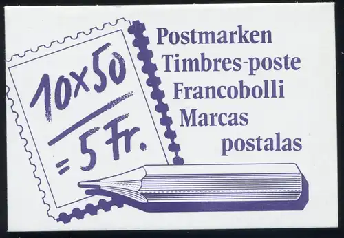 Suisse Carnets de marques 0-84 Transport postal: Dennis de la feuille **