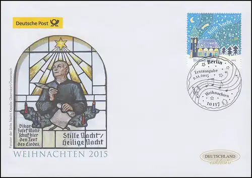 3183 Weihnachten - Weihnachtslied Stille Nacht, Schmuck-FDC Deutschland exklusiv