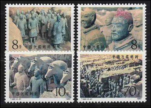 1879-1882 China - Tonfiguren Grab von Qin Shi Huangdi, postfrisch ** / MNH