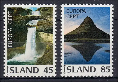 Union européenne 1977 Islande 522-523, taux ** / NHM