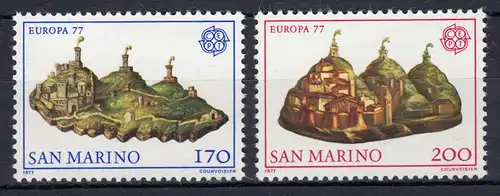 Union européenne 1977 Saint-Marin 1131-1132, phrase ** / MNH