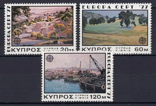 Europaunion 1977 Zypern 464-466, Satz ** / MNH