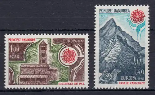 Union européenne 1978 Andorre (Post français) 290-291, phrase ** / MNH