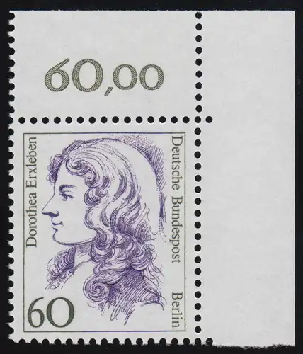 824 Frauen 60 Pf Ecke or ** postfrisch