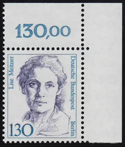 812 Frauen 130 Pf Ecke or ** postfrisch