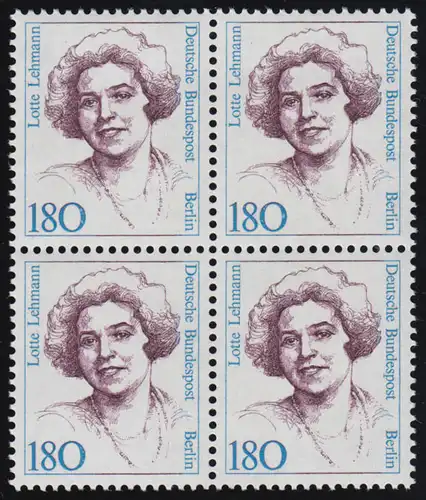 844 Frauen 180 Pf Viererblock ** postfrisch