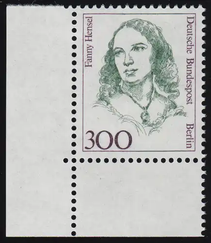 849 Frauen 300 Pf Ecke ul ** postfrisch