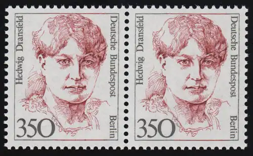 828 Frauen 350 Pf waag. Paar ** postfrisch