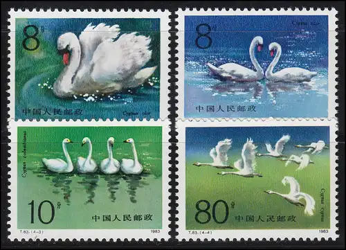 1906-1909 Chine - cygnes, frais de port ** / MNH