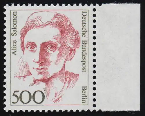830 Frauen 500 Pf Seitenrand re. ** postfrisch