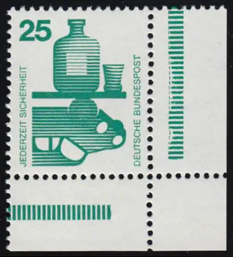 ER15.4 - 25 Pf aus MHB 15, Ecke unten rechts, postfrisch **