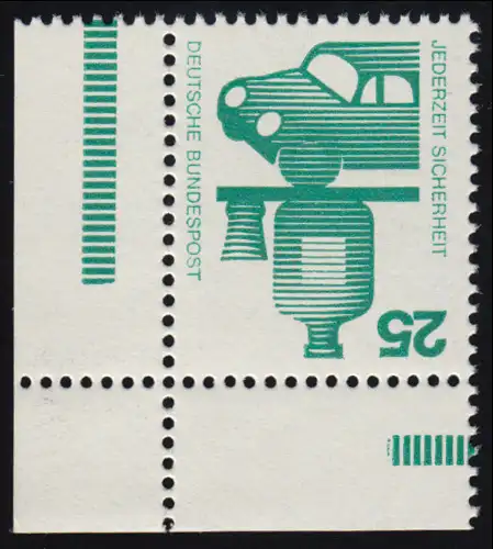 ER15.3 - 25 Pf de MHB 15, coin en bas à gauche (en tête), frais de port **