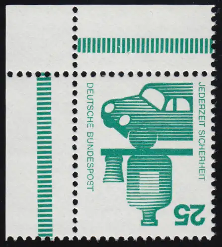 ER15.1 - 25 Pf de MHB 15, coin supérieur gauche (en tête), frais **