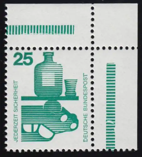 ER15.2 - 25 Pf aus MHB 15, Ecke oben rechts, postfrisch **