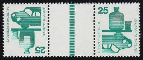 KZ8 ZD Unfall Kehrdruck mit Zwischensteg 25 Pf., postfrisch **