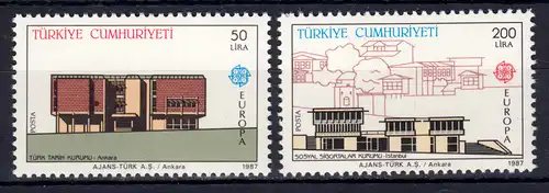 Europaunion 1987 Türkei 2777-2778, Satz ** / MNH