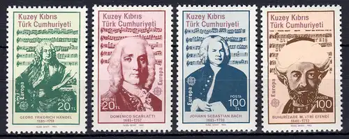 Europaunion 1985 Türkisch-Zypern 166-169, 4 Werte, Satz ** / MNH